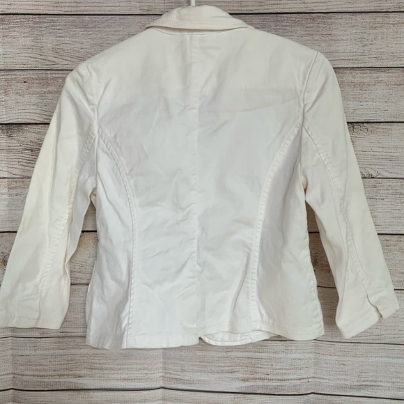 OLD NAVY White Jean Jacket Size Extra Small - Picture 6 of 7